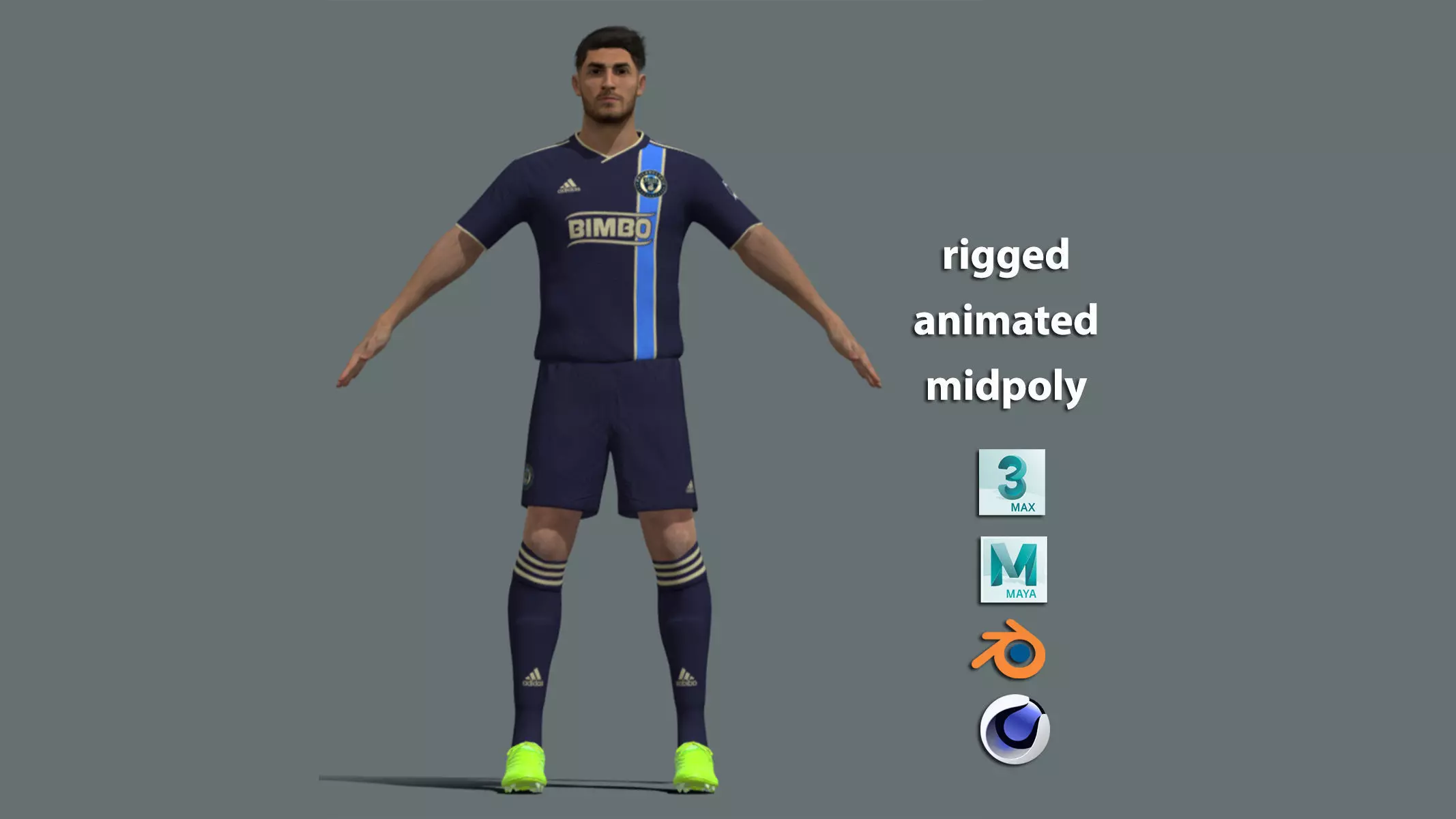 T-Pose Rigged Julian Carranza Philadelphia 3D model