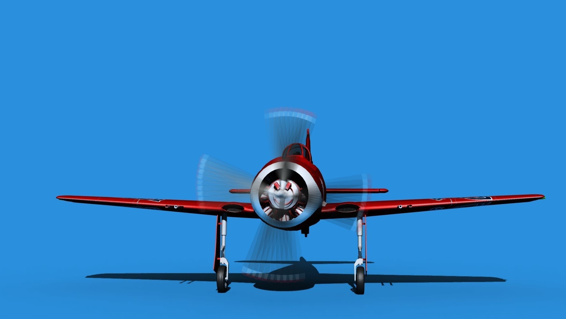 Grumman F8F-2 Bearcat V18 3D model_1