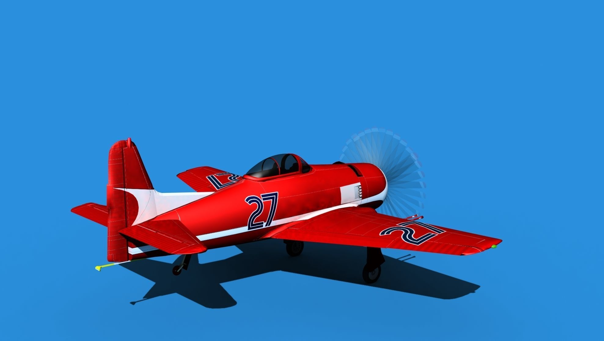 Grumman F8F-2 Bearcat V18 3D model_5
