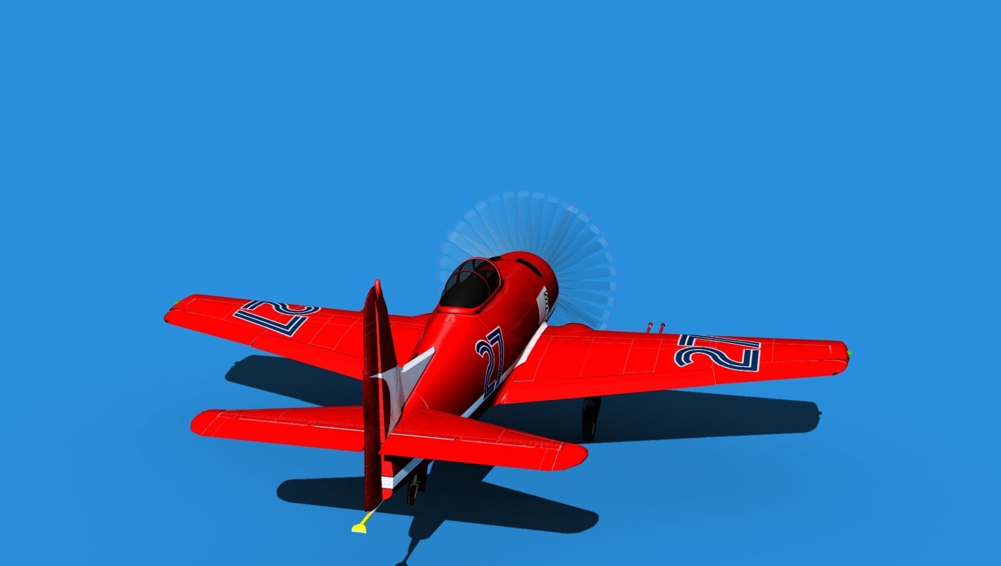 Grumman F8F-2 Bearcat V18 3D model_6