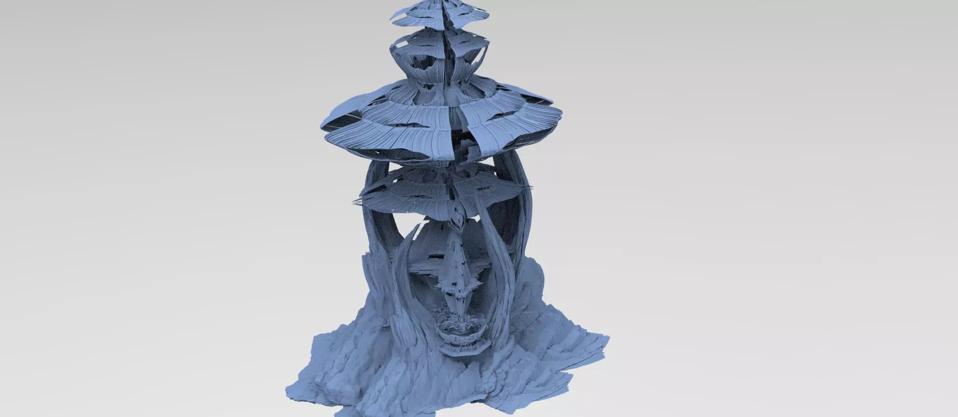 Dark Shroom mountain rocks 3D model_0