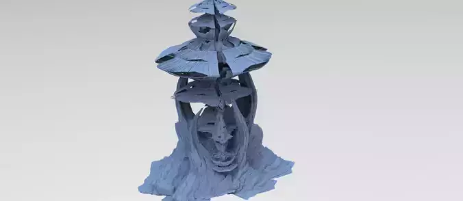 Dark Shroom mountain rocks 3D model