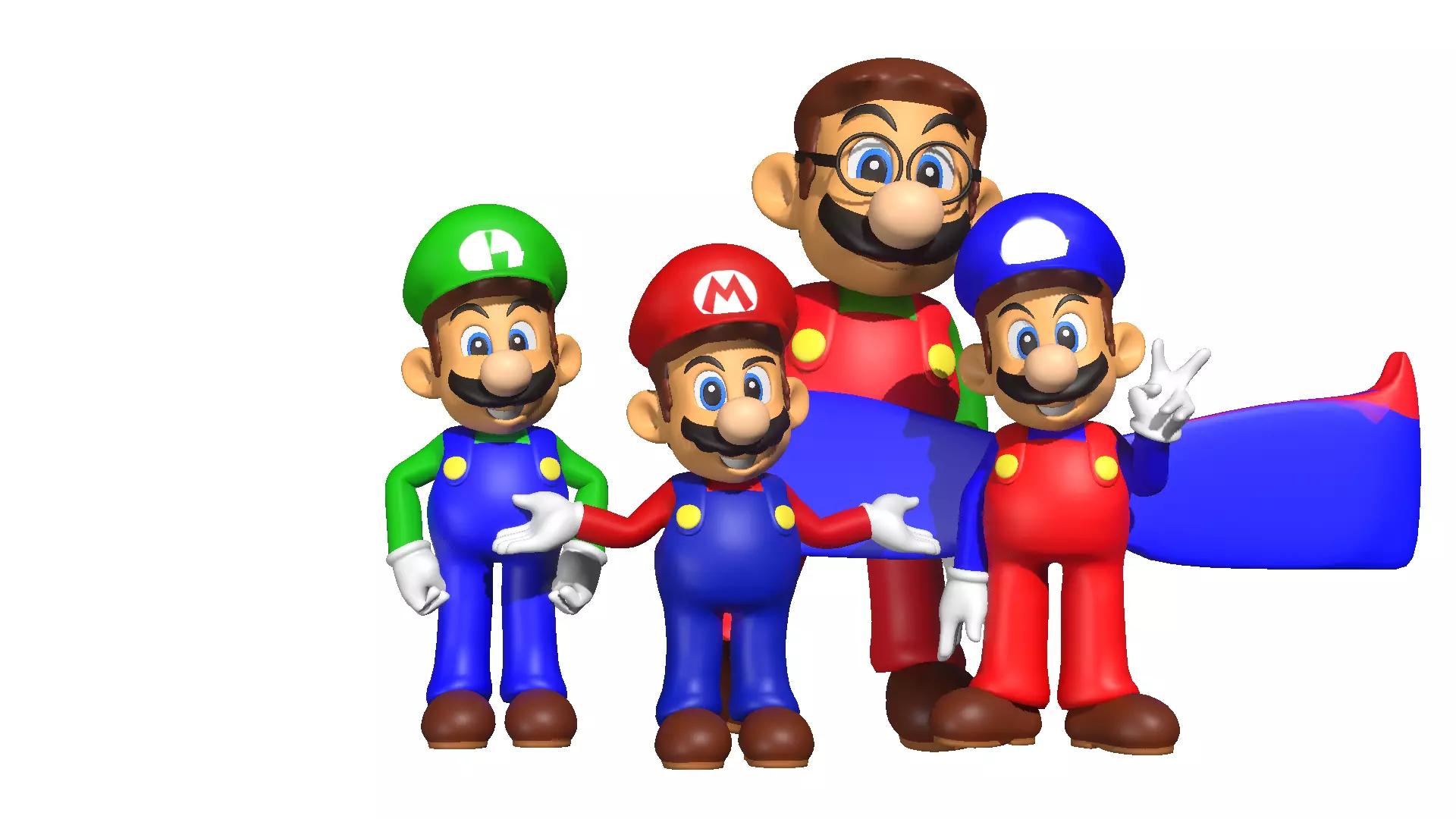 Nintendo 64 Era Mario and Luigi Models Free 3D model_0