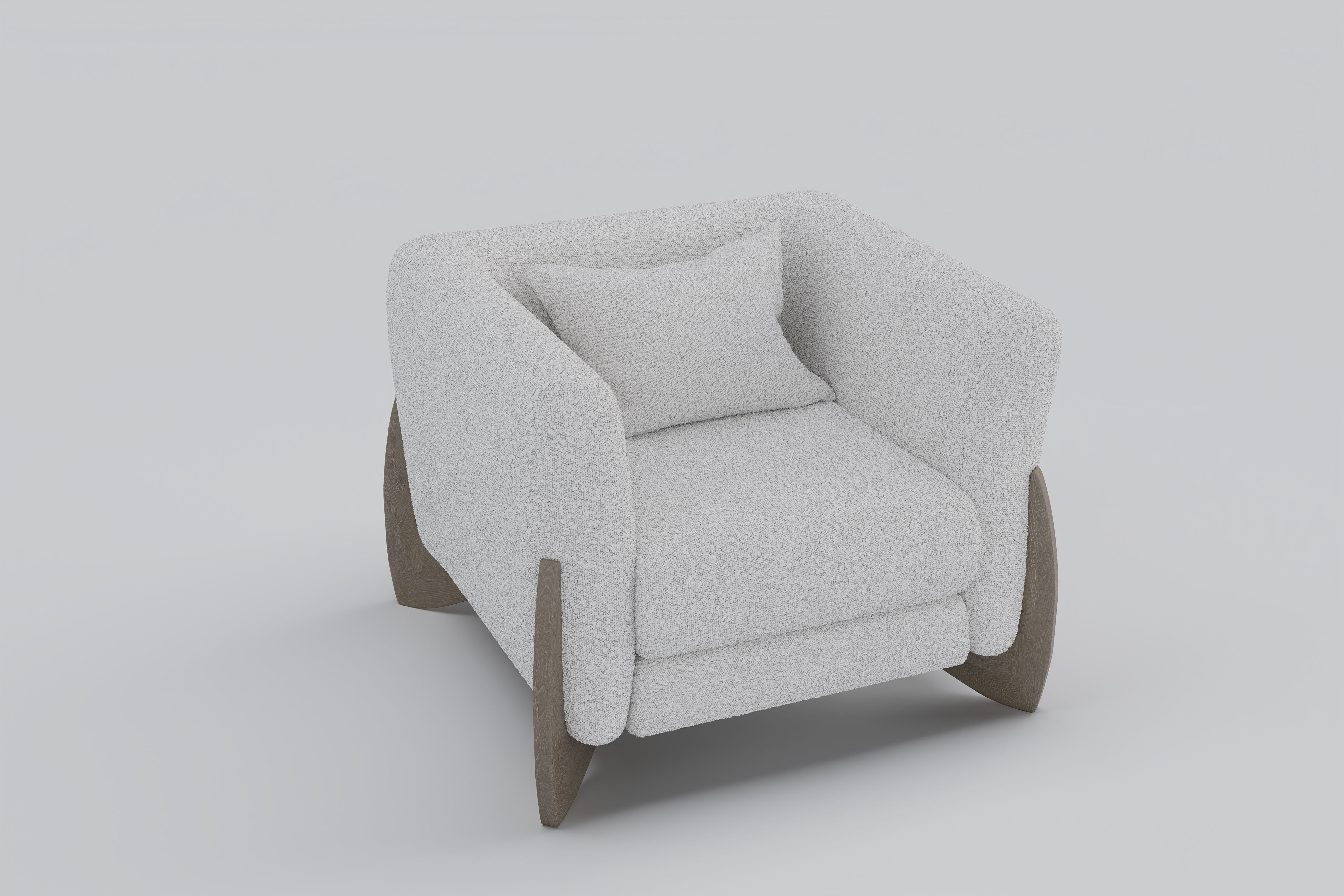 Sofa boucle Furnishings Set 3D model_3