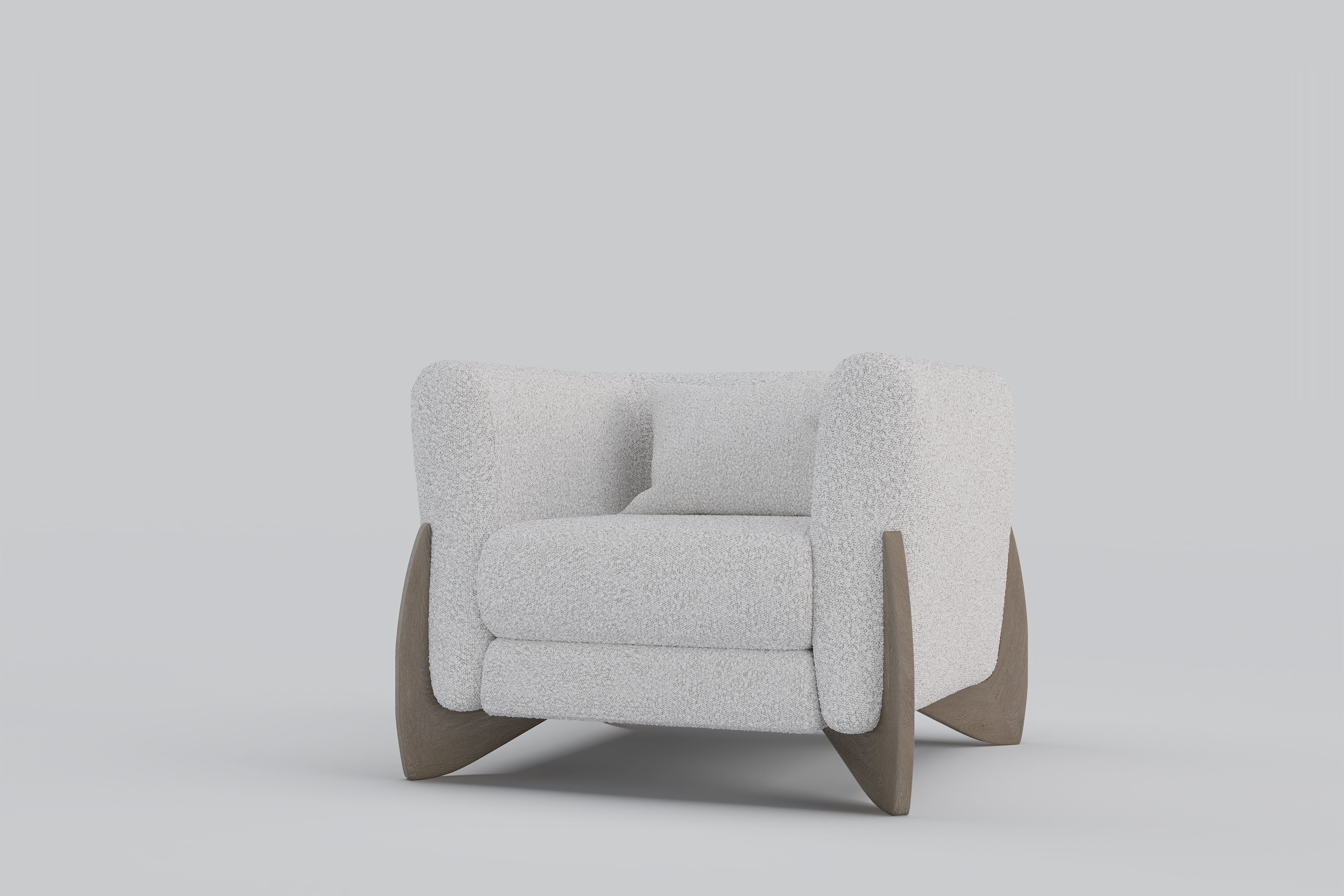 Sofa boucle Furnishings Set 3D model_1