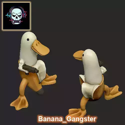 BANANA -GANGSTER - MEME Free 3D print model