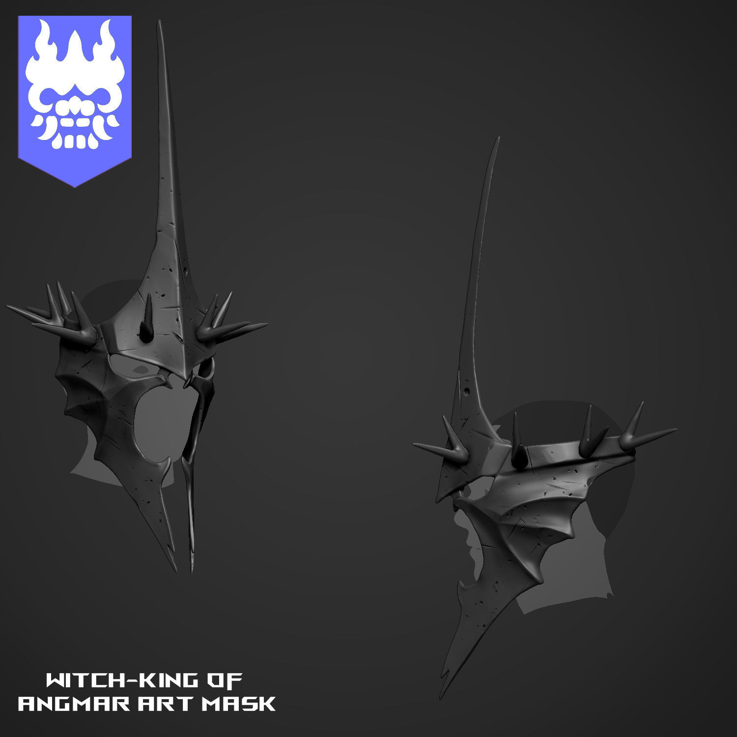 LORD OF THE RINGS WITCH-KING OF ANGMAR ART MASK 3D print model_1