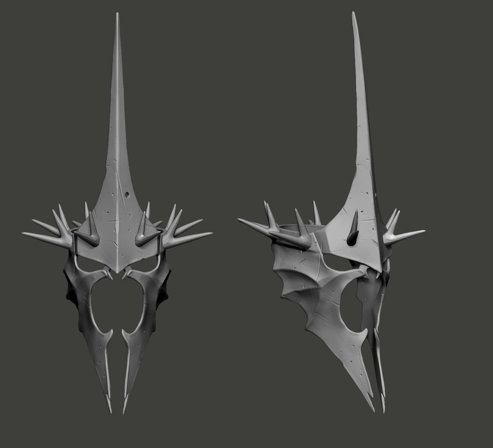 LORD OF THE RINGS WITCH-KING OF ANGMAR ART MASK 3D print model_2