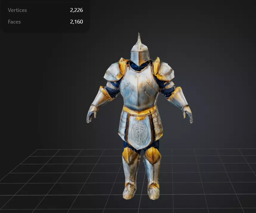 Free Armored Knight Free low-poly 3D model