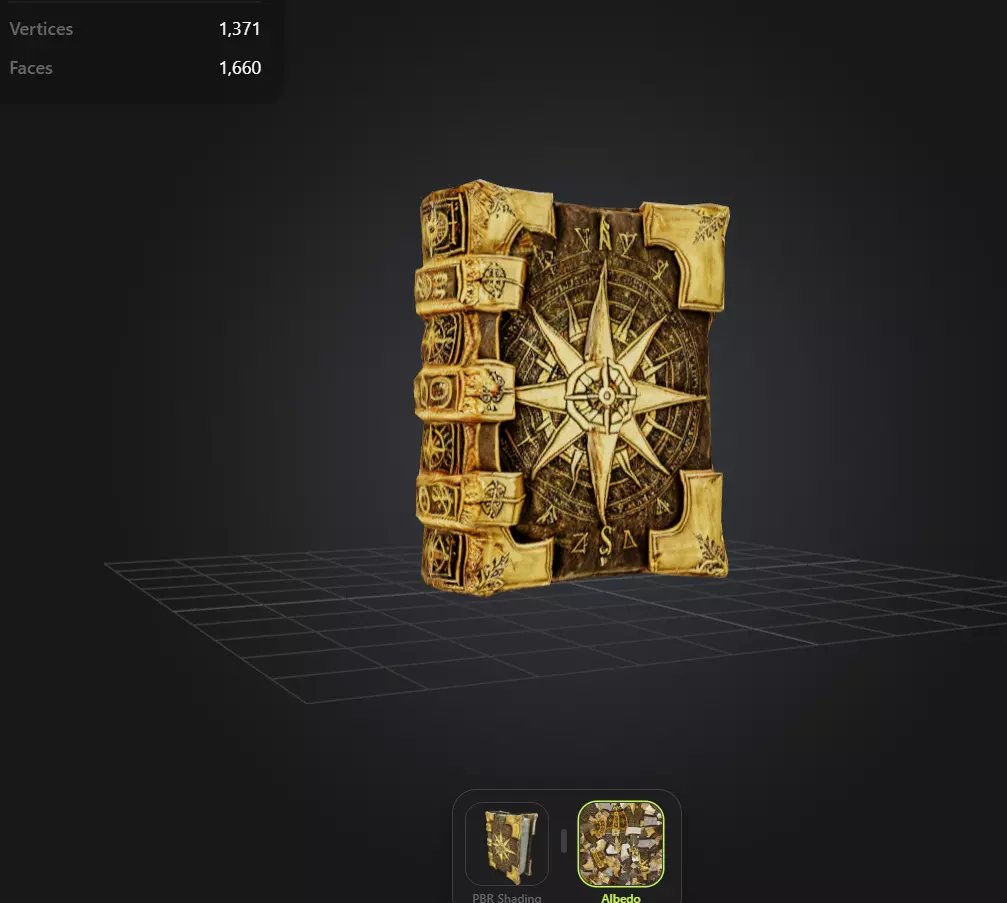 FREE Ancient Fantasy Book Free low-poly 3D model