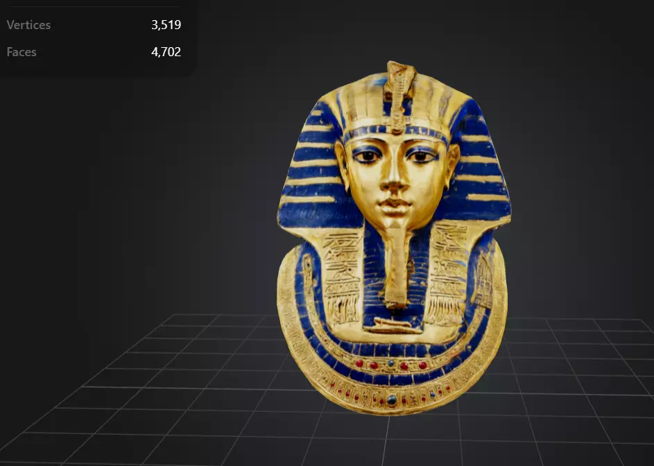 FREE Mask of Tutankhamun Free low-poly 3D model