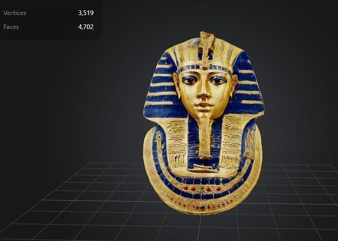 FREE Mask of Tutankhamun Free low-poly 3D model
