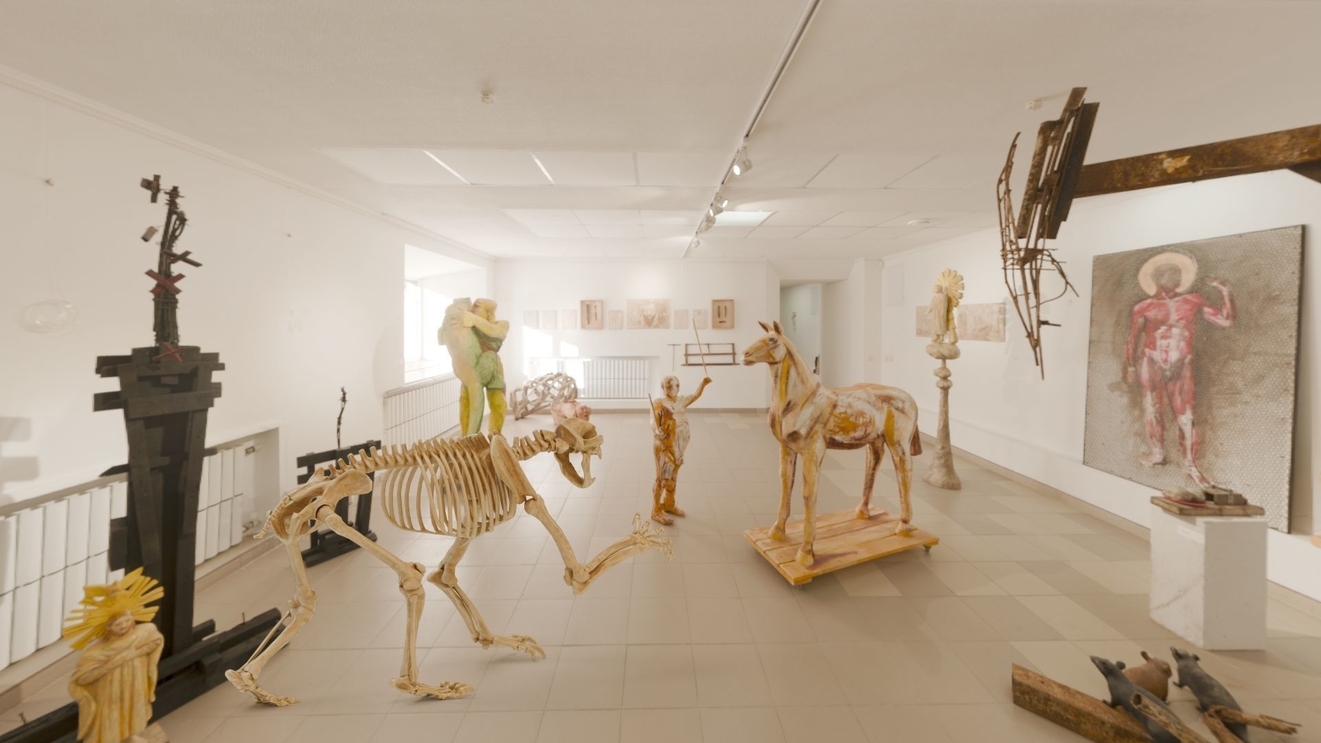 Realistic Mammals Fossil - Short Faced Bear Low-poly 3D model_8