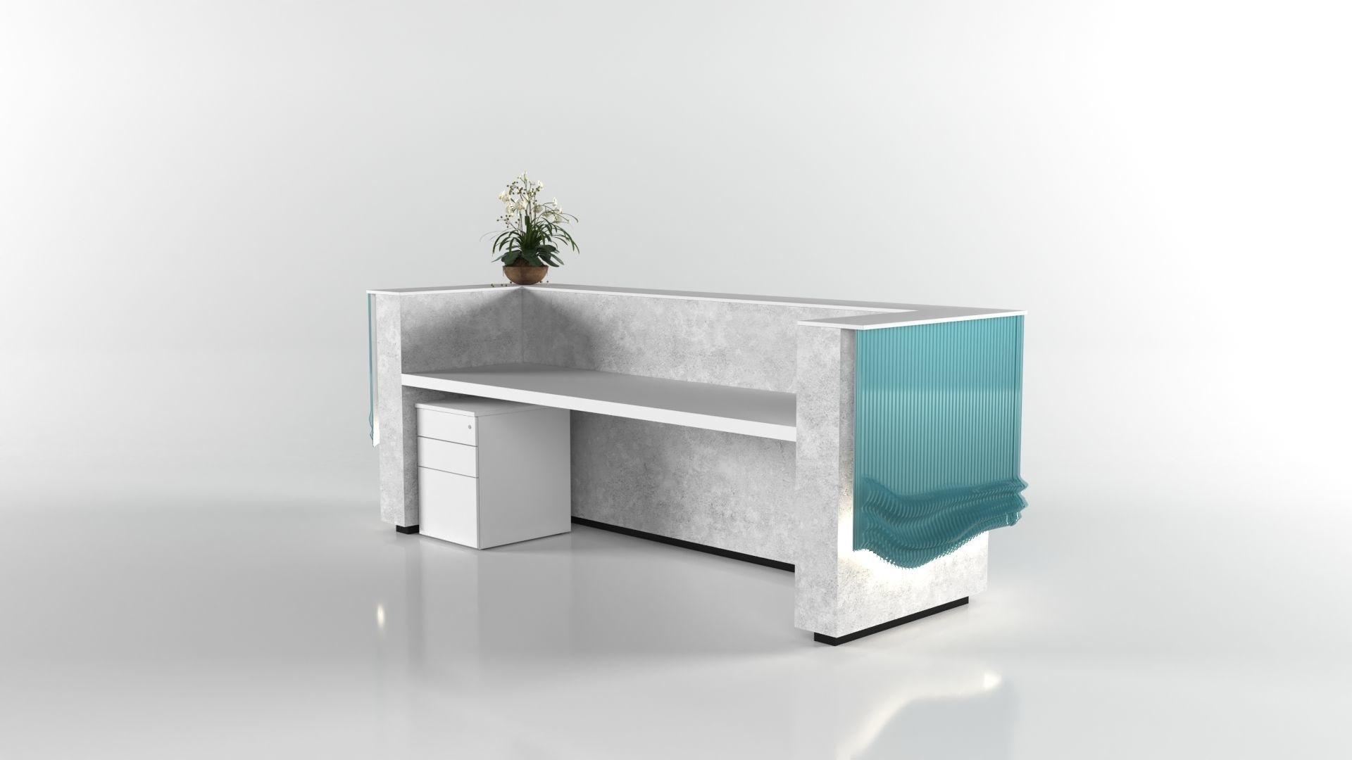 RECEPTION COUNTER 084 3D model_7