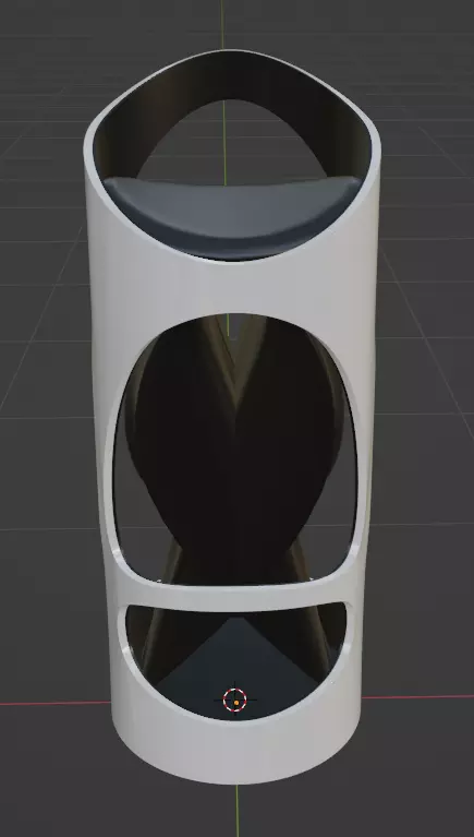 modern chair Low-poly 3D model_0