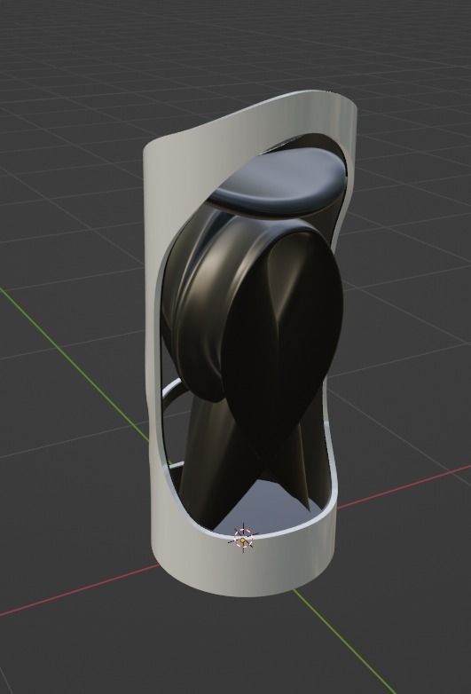 modern chair Low-poly 3D model_1