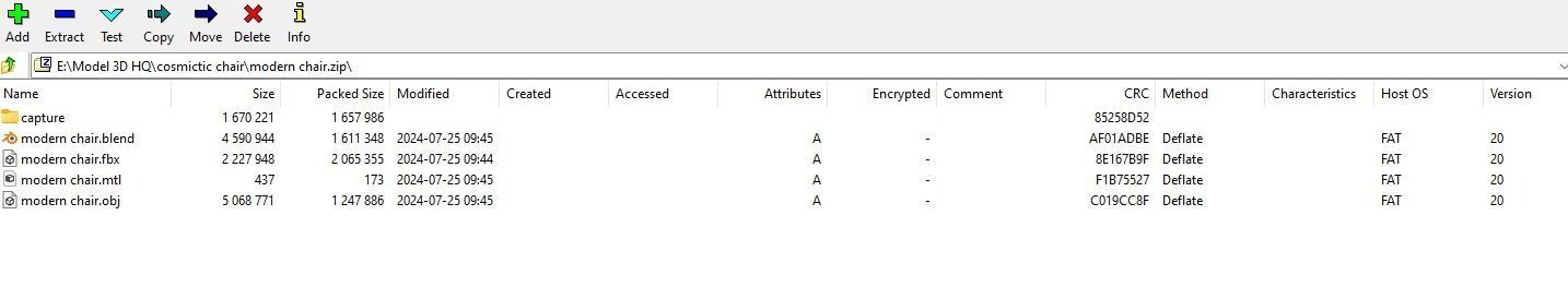 modern chair Low-poly 3D model_6