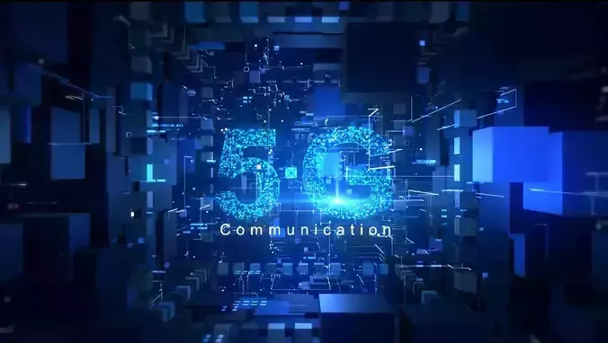 3D matrix technology information channel shuttle special effects 3D model