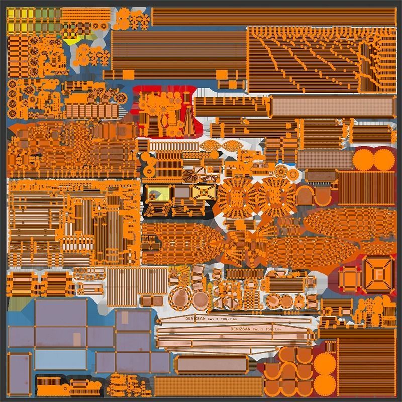 Chemical Tanker Low-poly 3D model_22