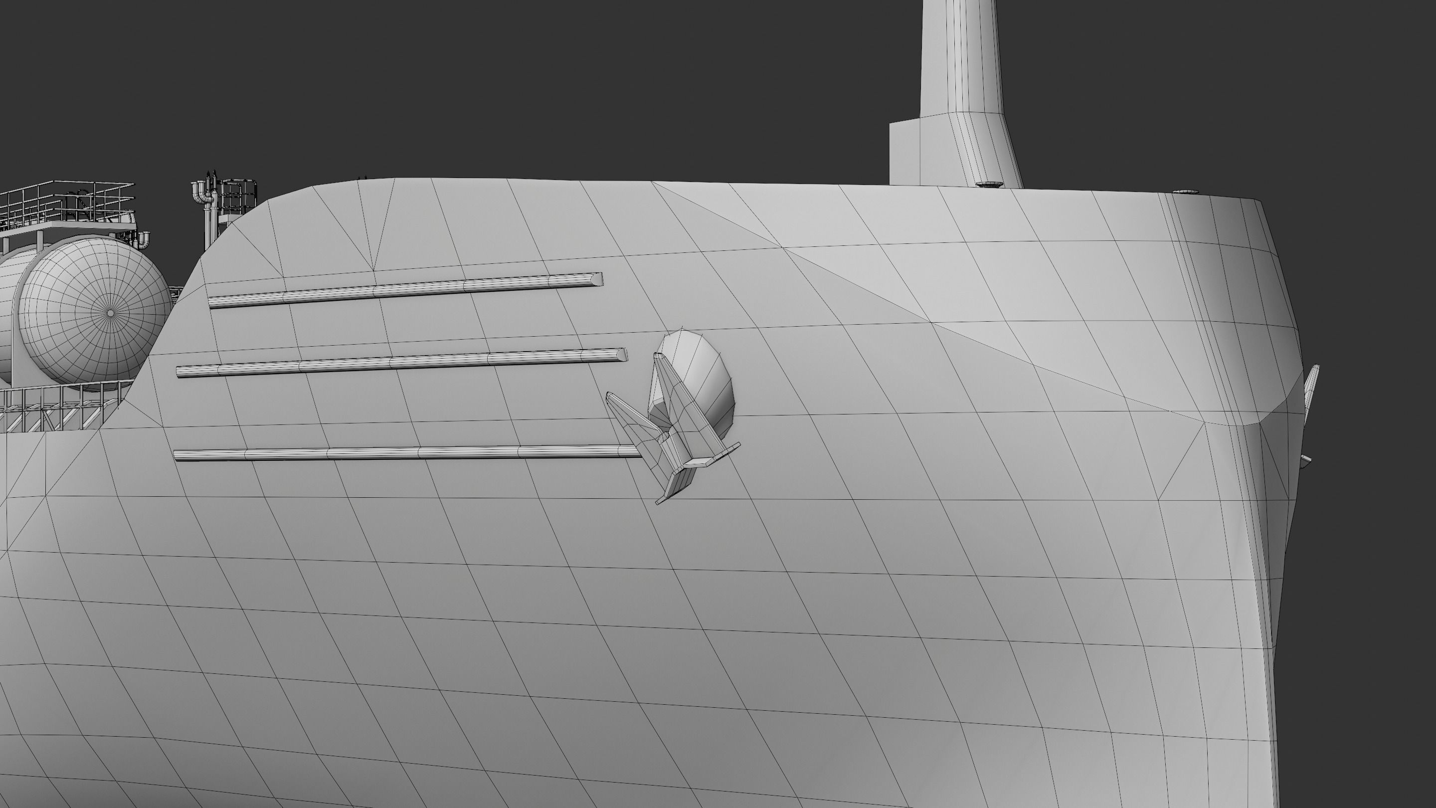 Chemical Tanker Low-poly 3D model_7