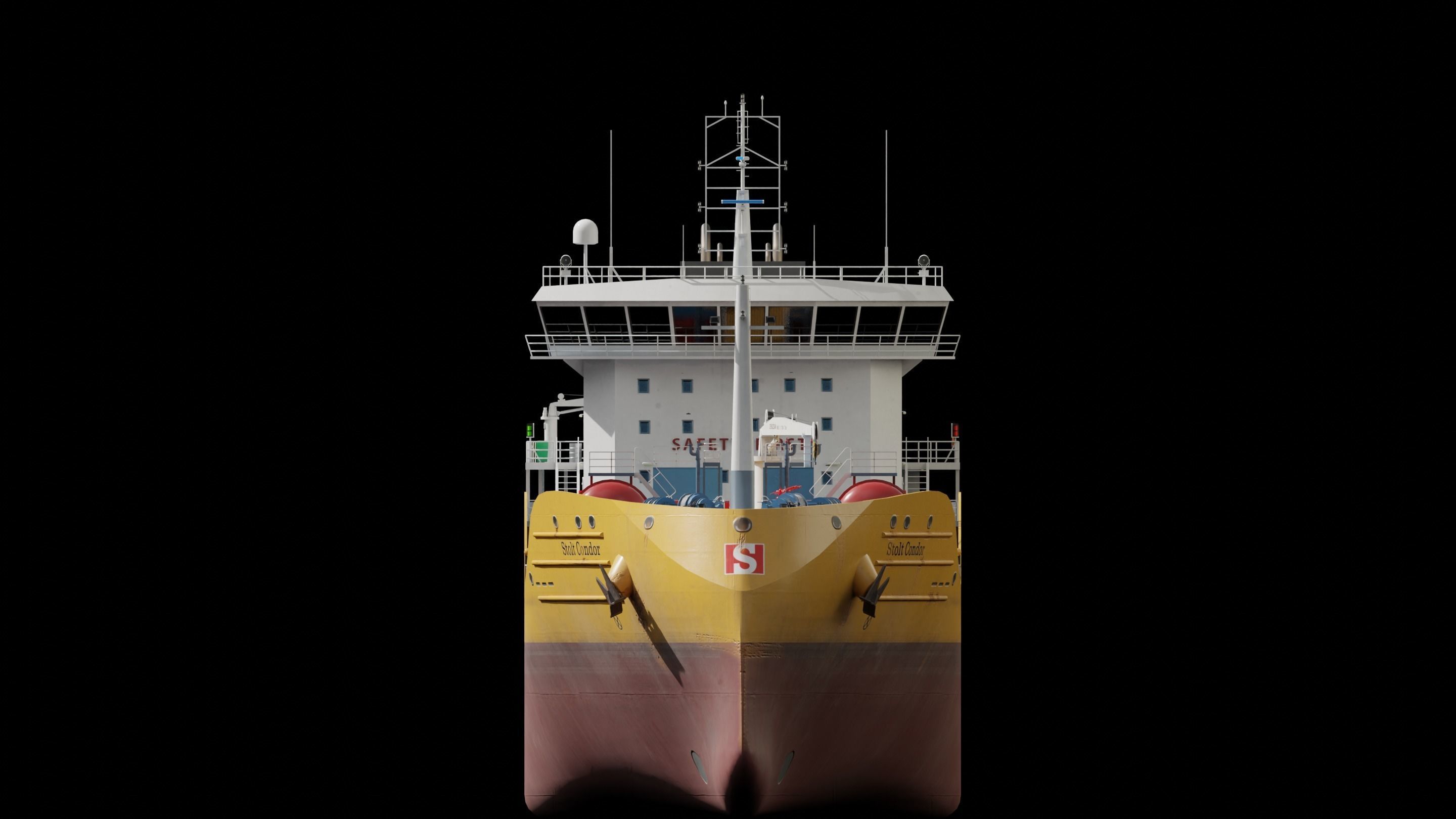 Chemical Tanker Low-poly 3D model_1
