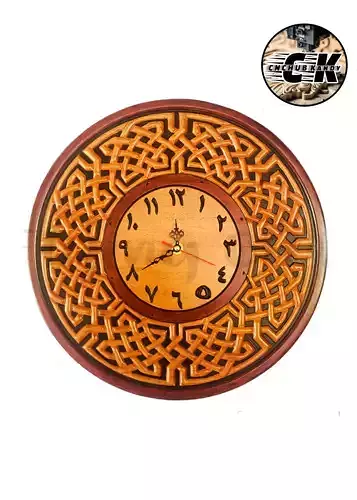 Wooden wall clock 3D Model  3D print model