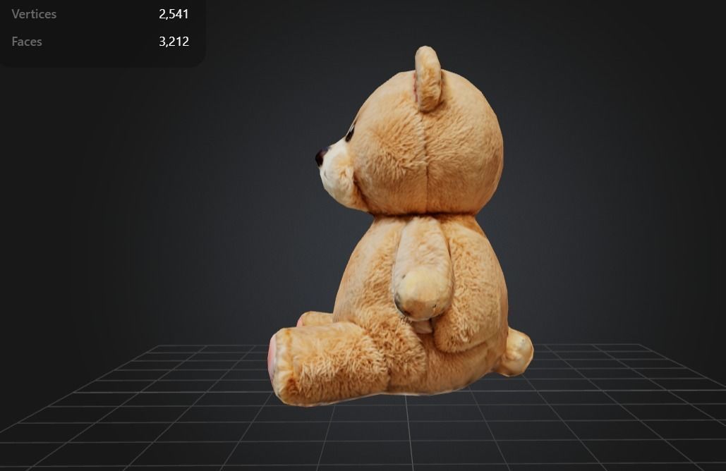 Free Teddy Bear Plushie toy Free low-poly 3D model_1