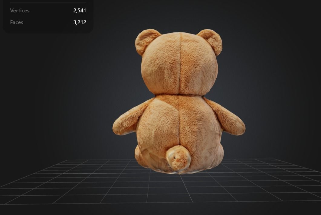 Free Teddy Bear Plushie toy Free low-poly 3D model_2