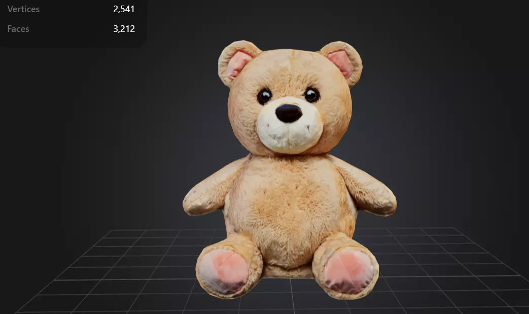 Free Teddy Bear Plushie toy Free low-poly 3D model_0