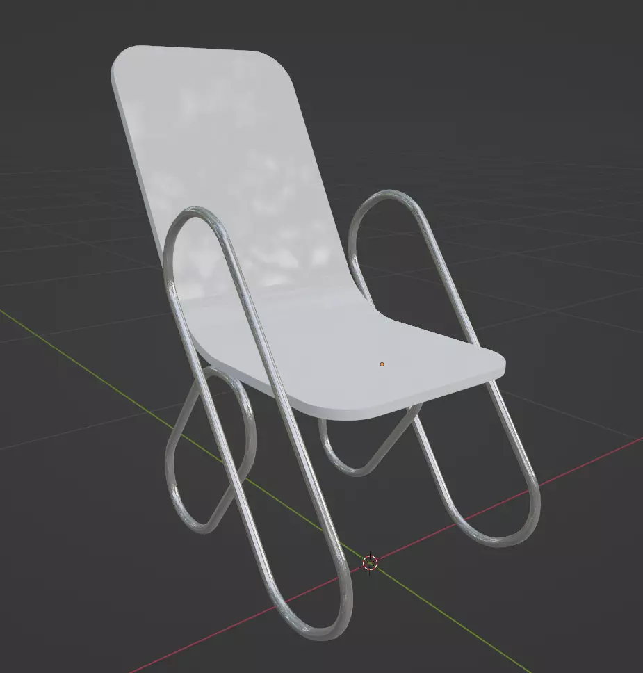 paperclip chair Free low-poly 3D model