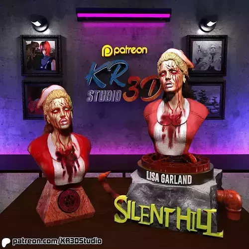 LISA GARLAND - SILENT HILL - SIMPLE AND SPECIAL BUST 3D print model