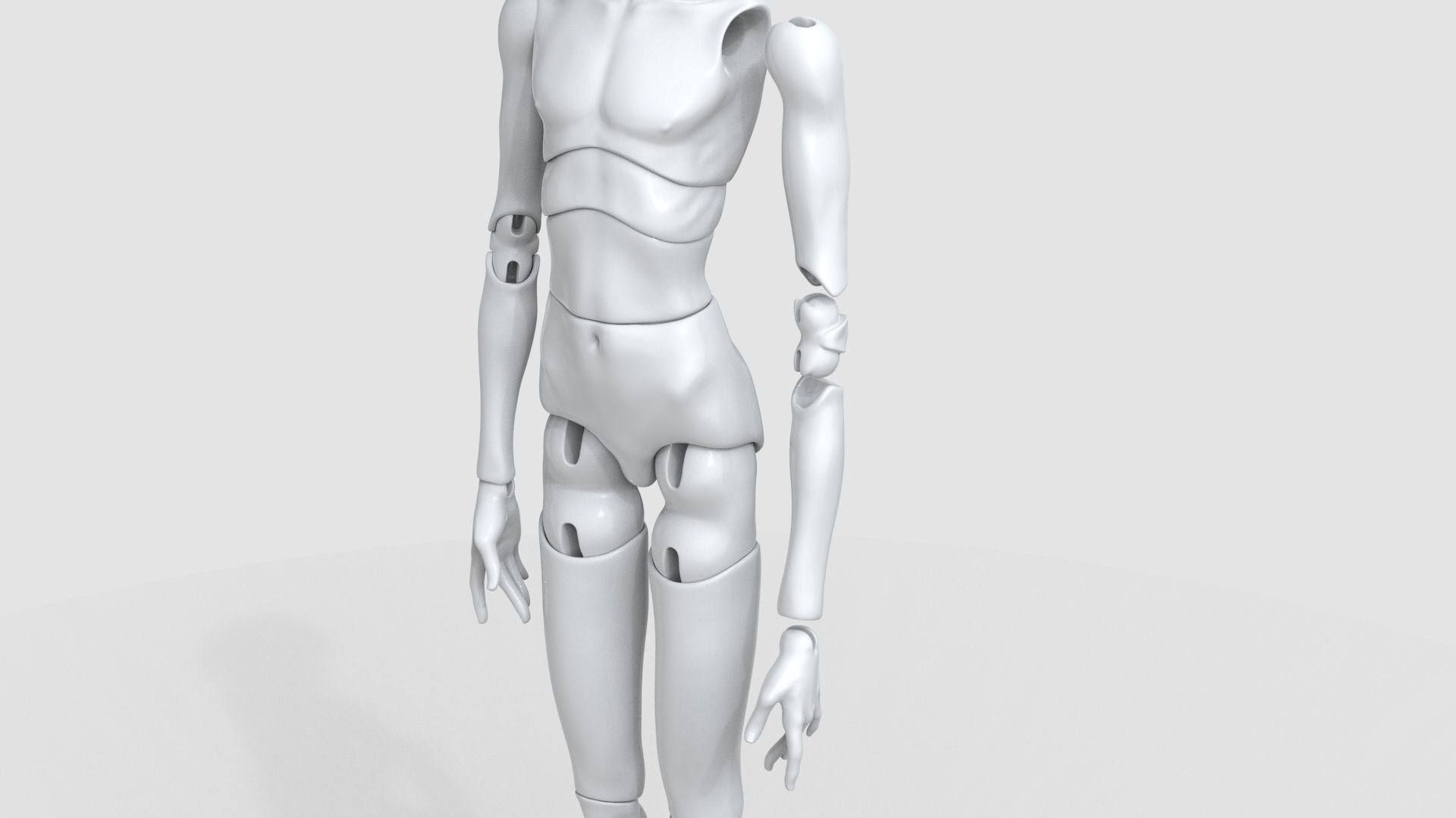 BJD doll boy Lemuel ball joint doll 3D print model_14