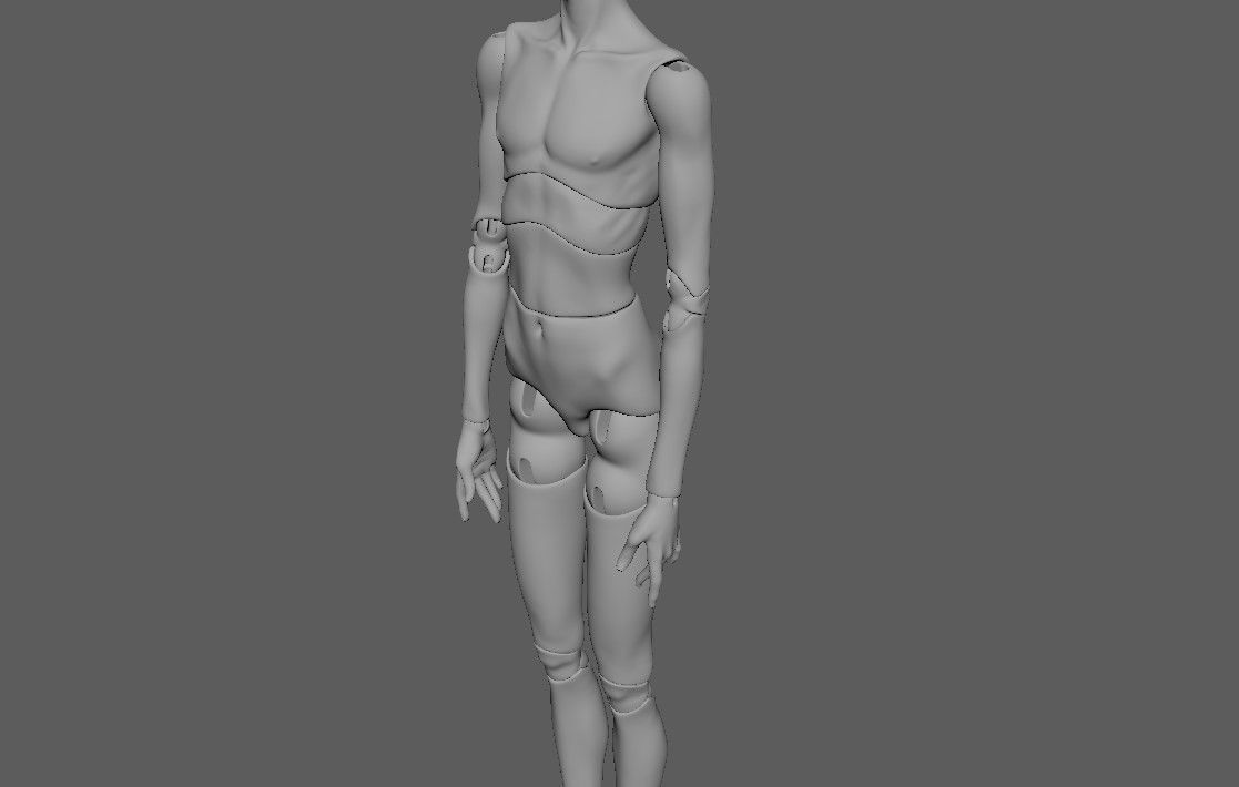 BJD doll boy Lemuel ball joint doll 3D print model_20