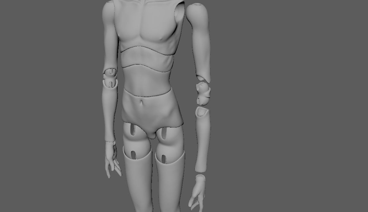 BJD doll boy Lemuel ball joint doll 3D print model_22