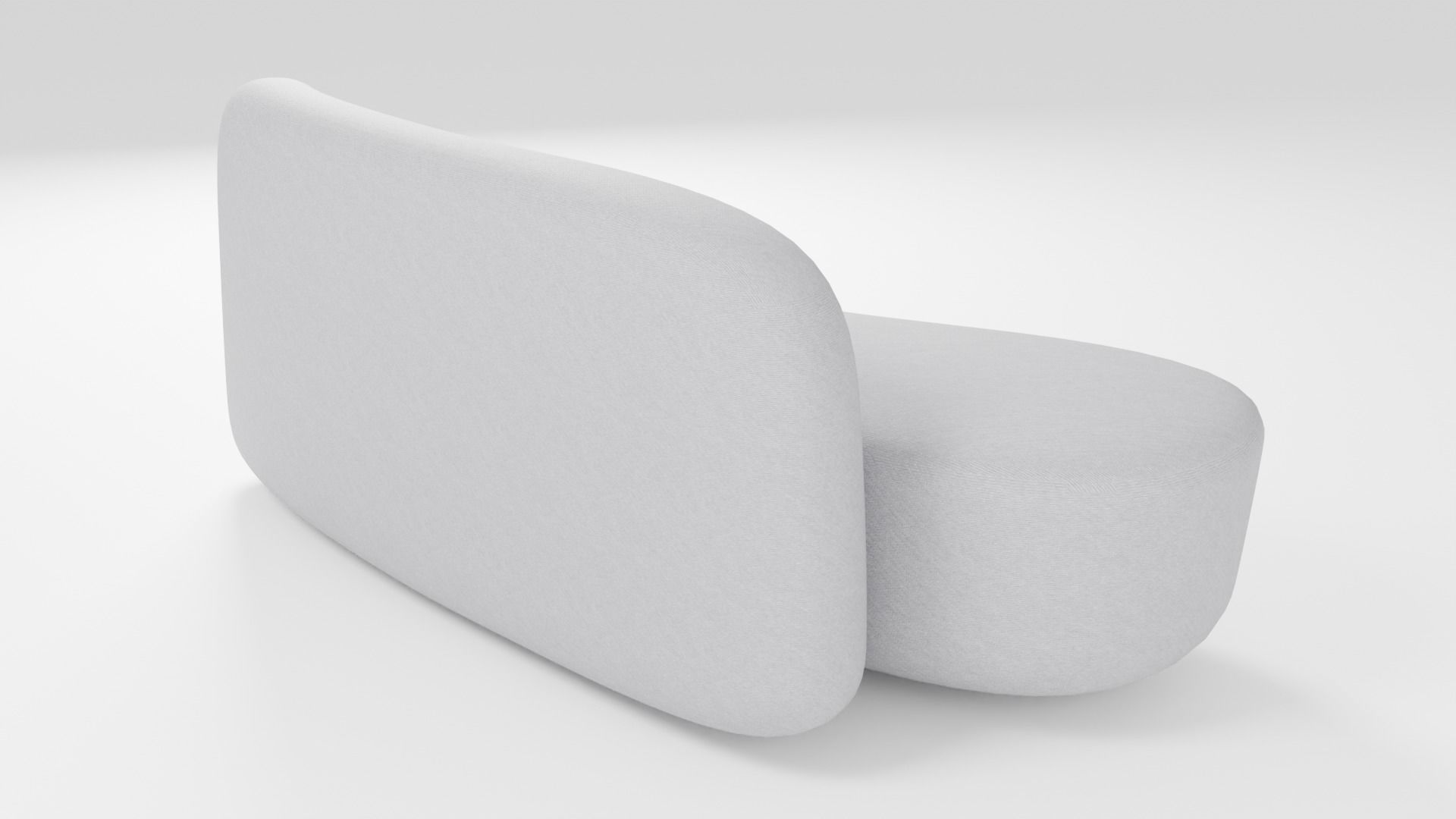 Small sofa in light colors in an elegant style 3D model_2