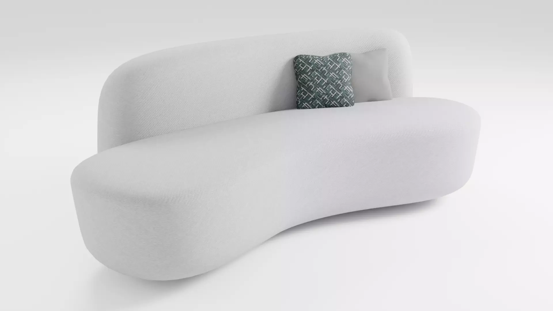 Small sofa in light colors in an elegant style 3D model_0