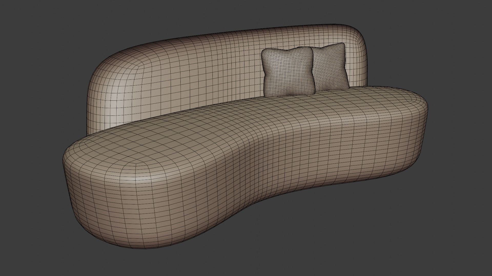 Small sofa in light colors in an elegant style 3D model_6