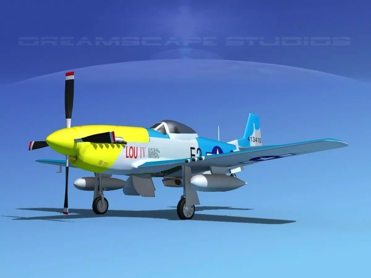 P-51D Mustang Lou IV 3D model
