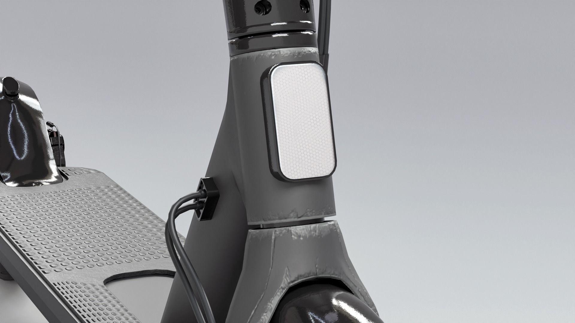 electric scooter Low-poly 3D model_11