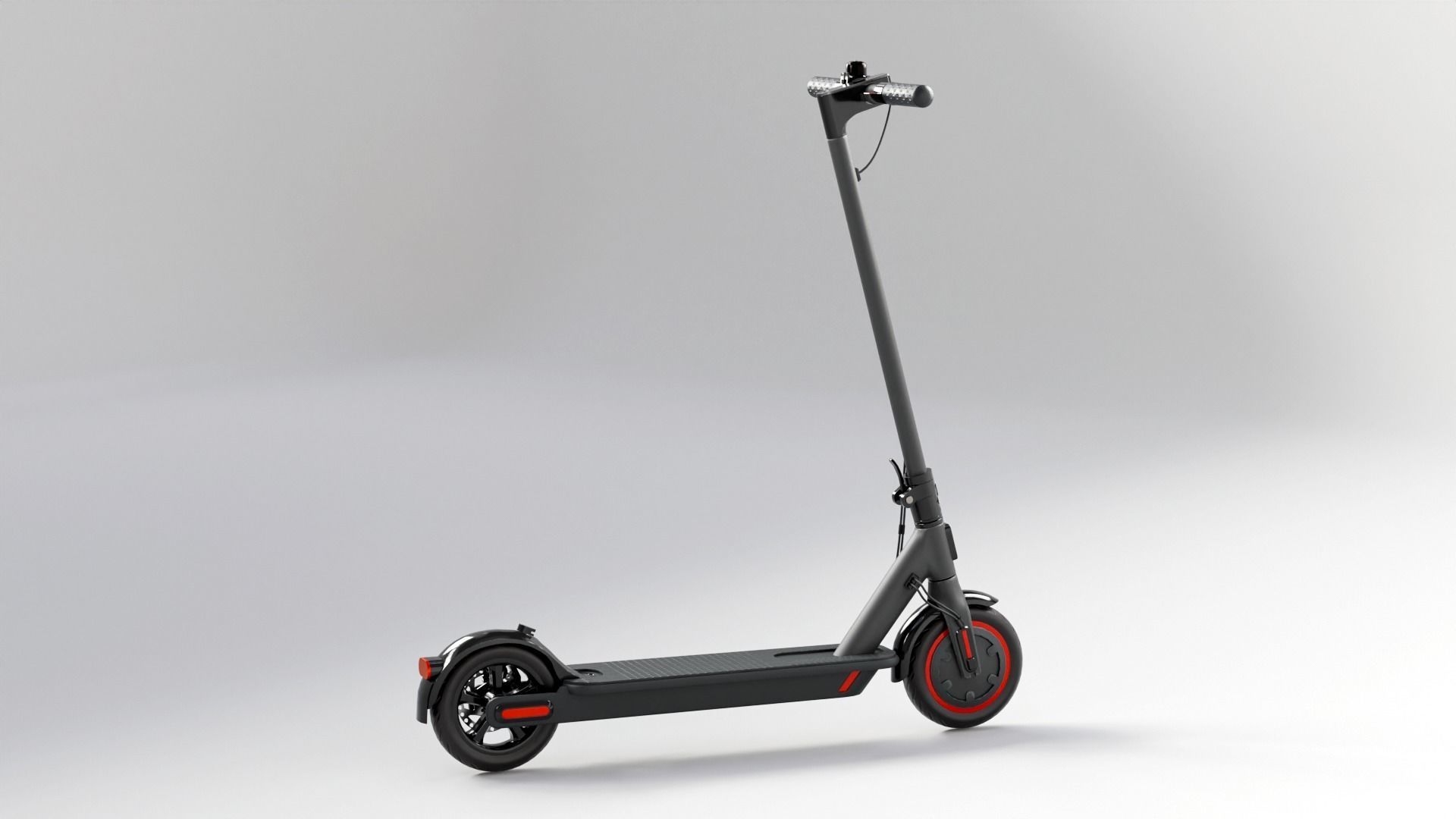 electric scooter Low-poly 3D model_9