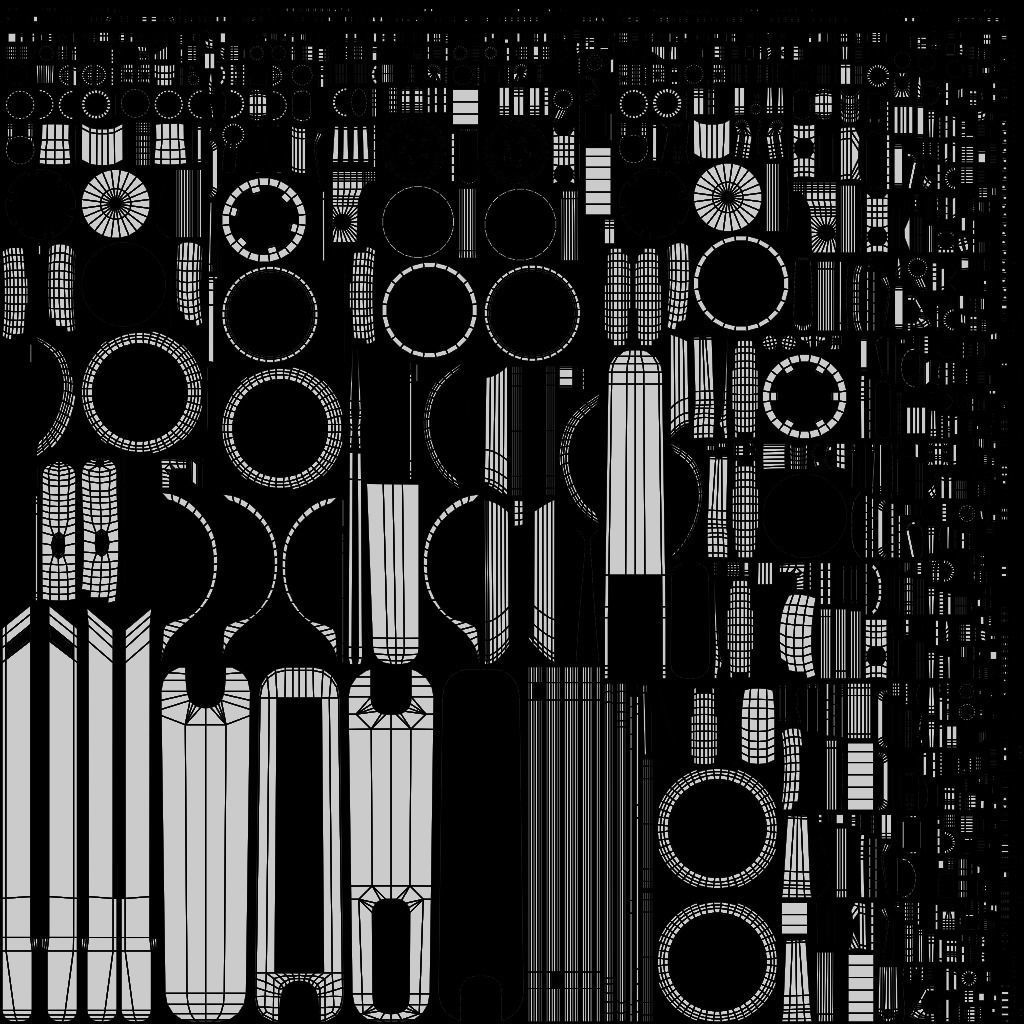 electric scooter Low-poly 3D model_12