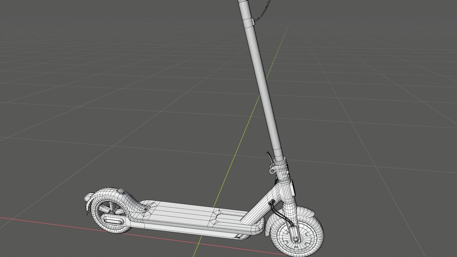 electric scooter Low-poly 3D model_16