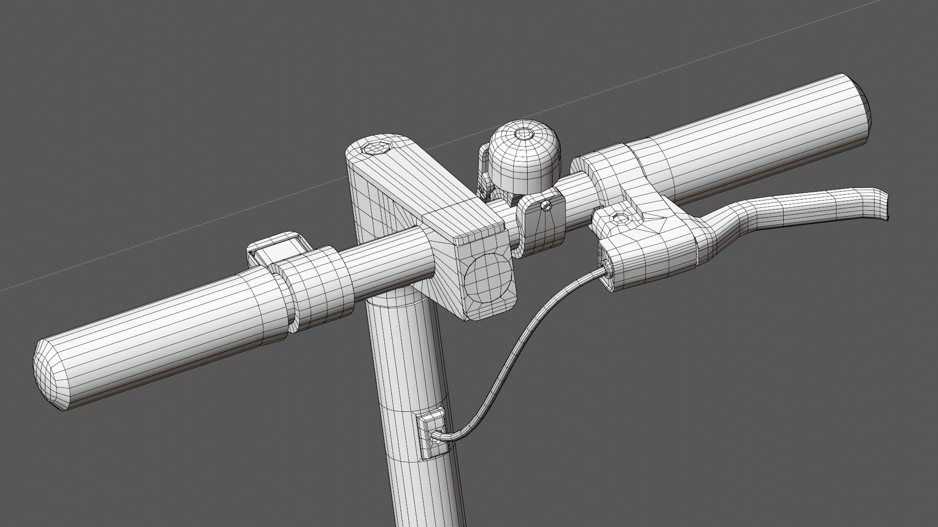 electric scooter Low-poly 3D model_15