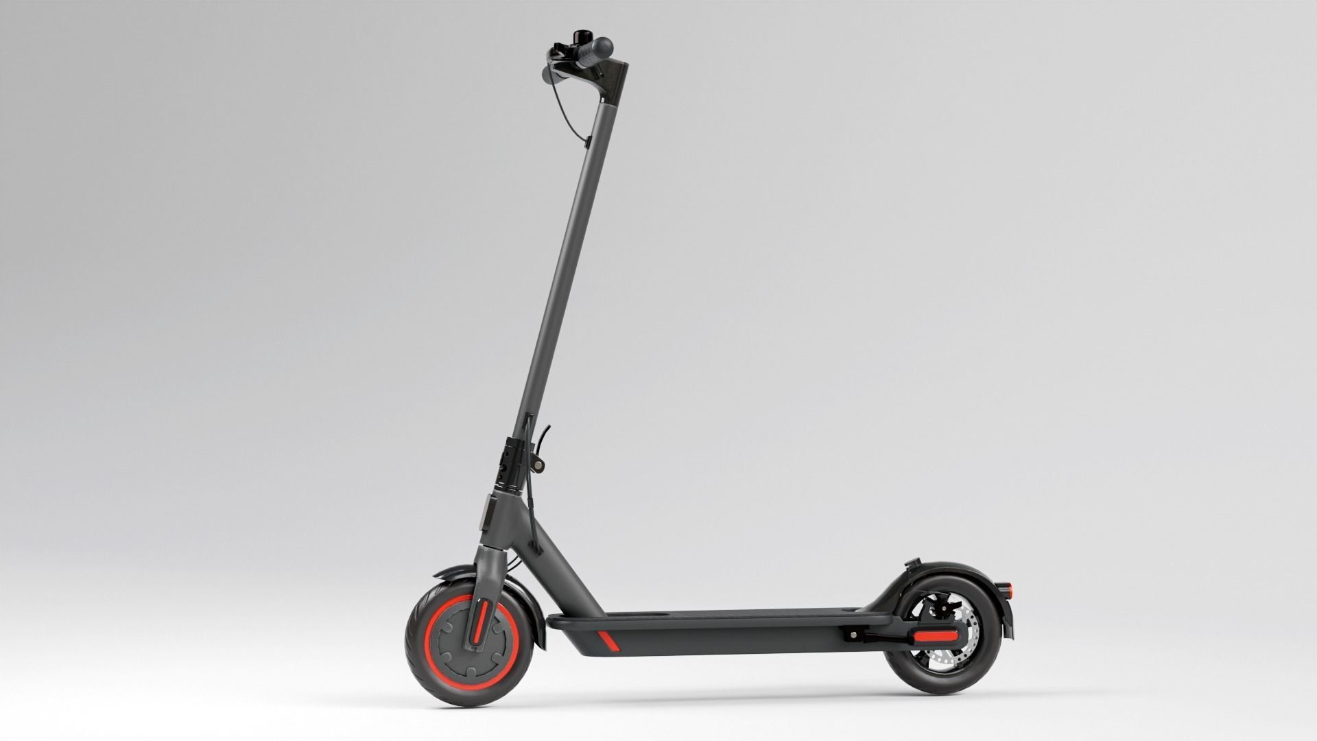 electric scooter Low-poly 3D model_1