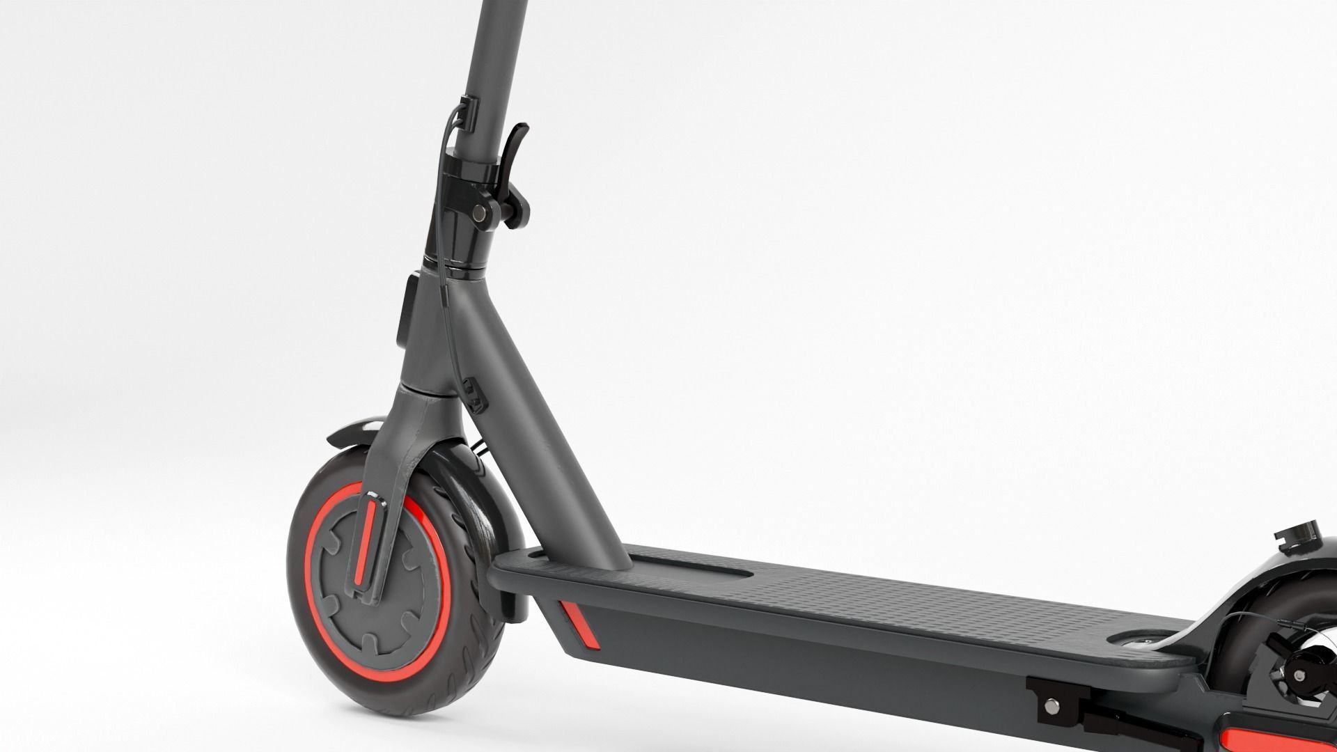 electric scooter Low-poly 3D model_3