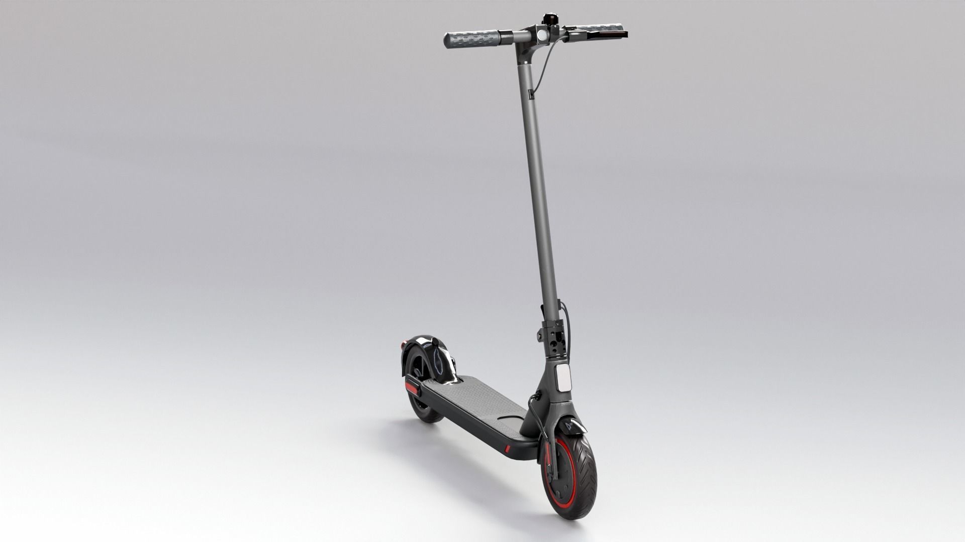 electric scooter Low-poly 3D model_10