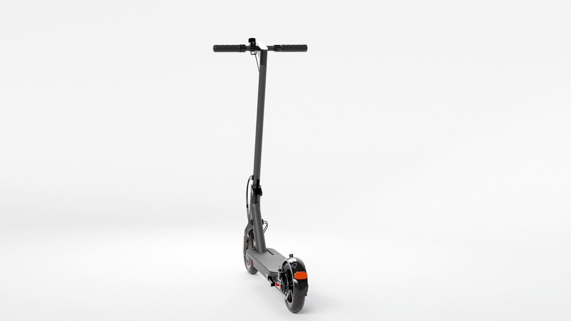 electric scooter Low-poly 3D model_7