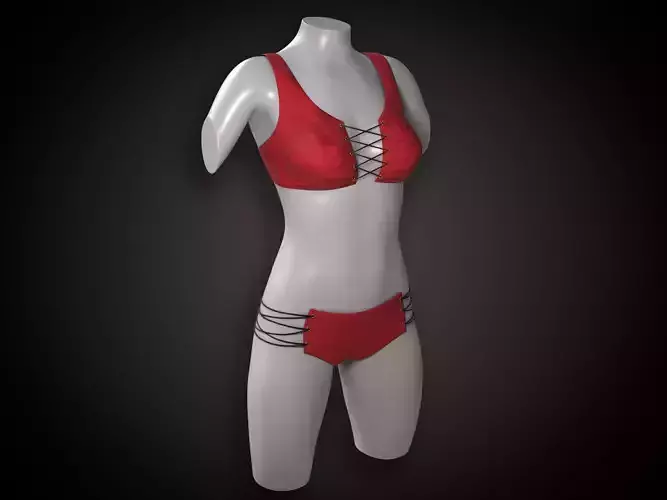 Womens Garment Low-poly 3D model