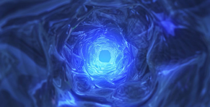 Abstract texture 3D tunnel shuttle special effects 3D model