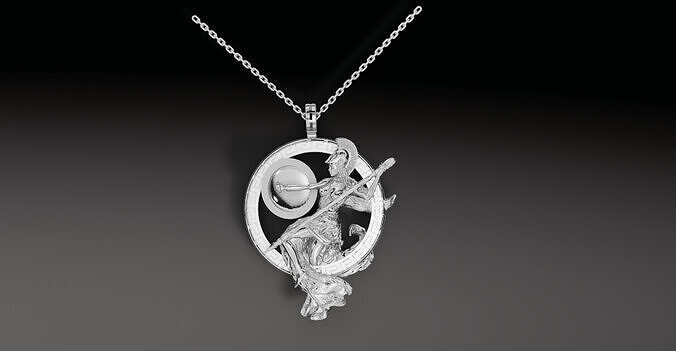 Athena War Goddess Pendant 3D Model STL OBJ Rhino ZPR 3D print model